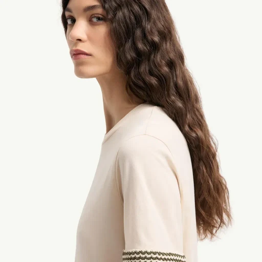 Crochet-Trimmed Cotton Logo T-Shirt