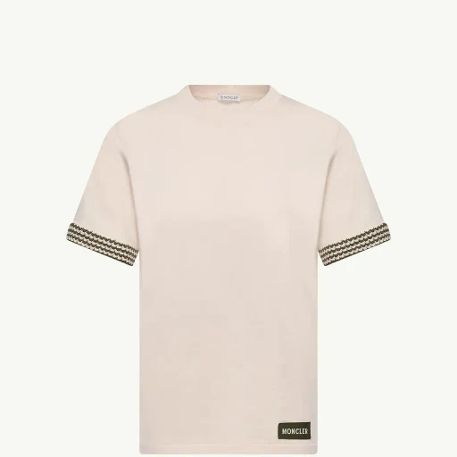 Crochet-Trimmed Cotton Logo T-Shirt