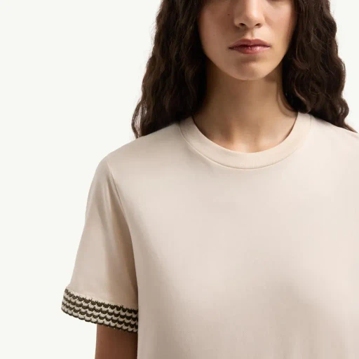 Crochet-Trimmed Cotton Logo T-Shirt