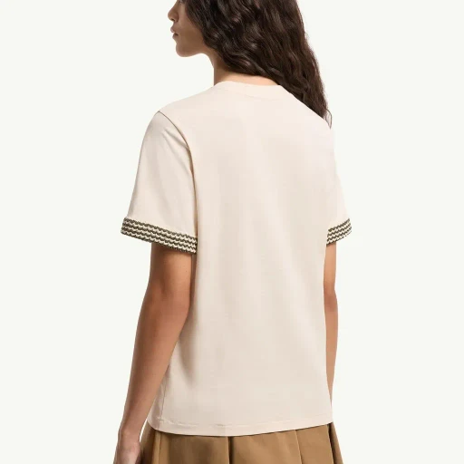 Crochet-Trimmed Cotton Logo T-Shirt