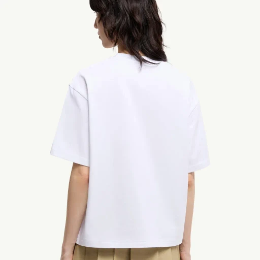 Embroidered Cherry Logo Cotton T-Shirt