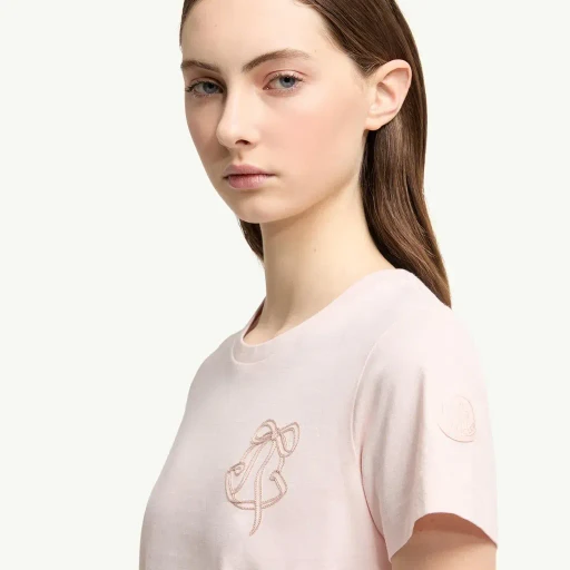 Embroidered Logo Cotton T-Shirt
