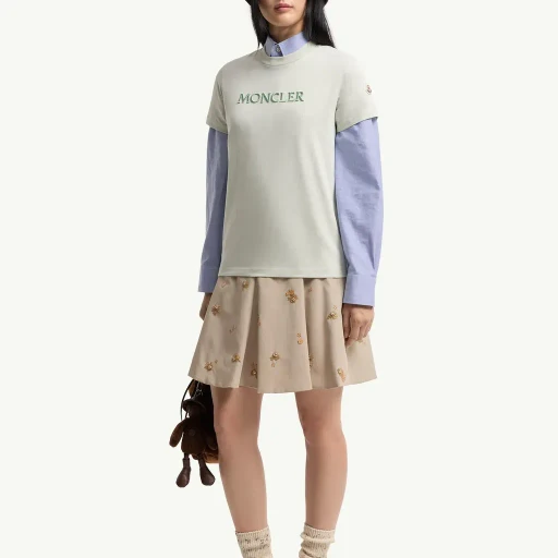 Embroidered Tonal Logo Cotton T-Shirt