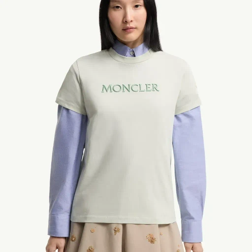Embroidered Tonal Logo Cotton T-Shirt