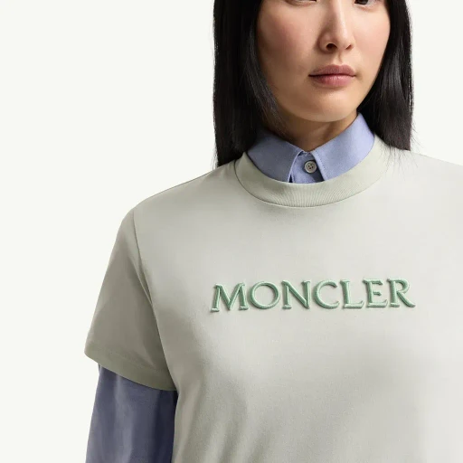 Embroidered Tonal Logo Cotton T-Shirt