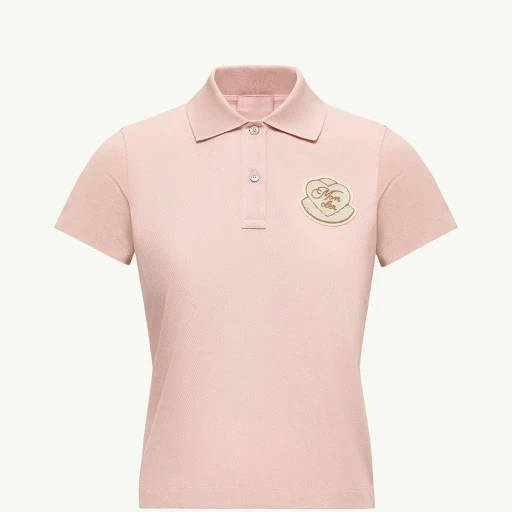 Heart Logo Patch Cotton Piquet Polo Shirt