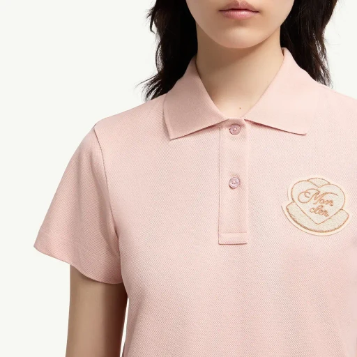 Heart Logo Patch Cotton Piquet Polo Shirt
