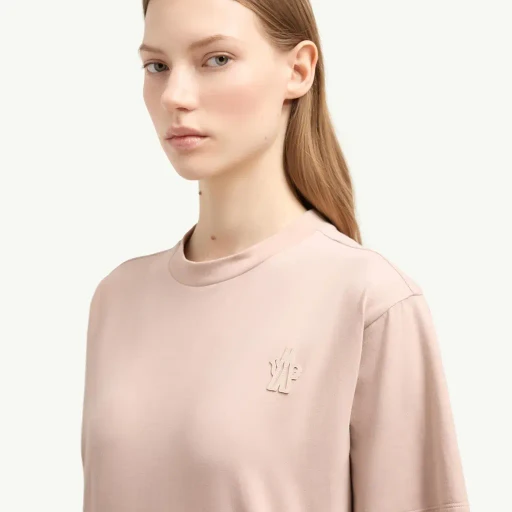 Logo Patch Cotton Blend T-Shirt