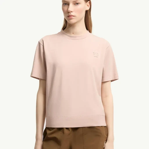 Logo Patch Cotton Blend T-Shirt