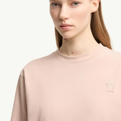 Logo Patch Cotton Blend T-Shirt