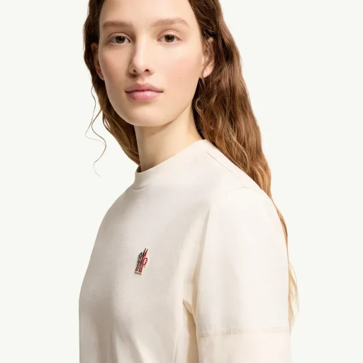 Logo Patch Cotton Blend T-Shirt