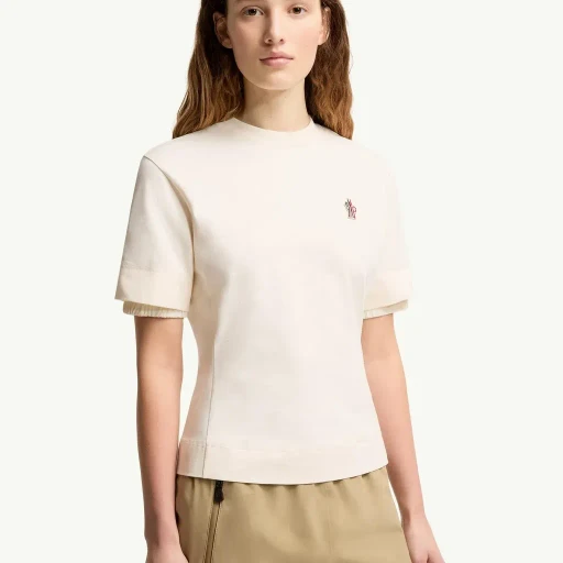 Logo Patch Cotton Blend T-Shirt