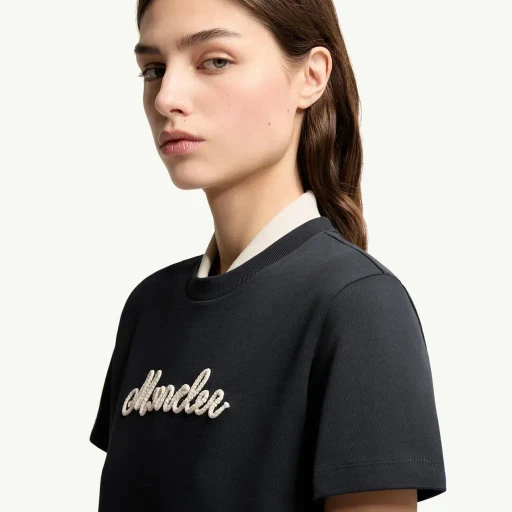 Logo Embroidery Cotton T-Shirt
