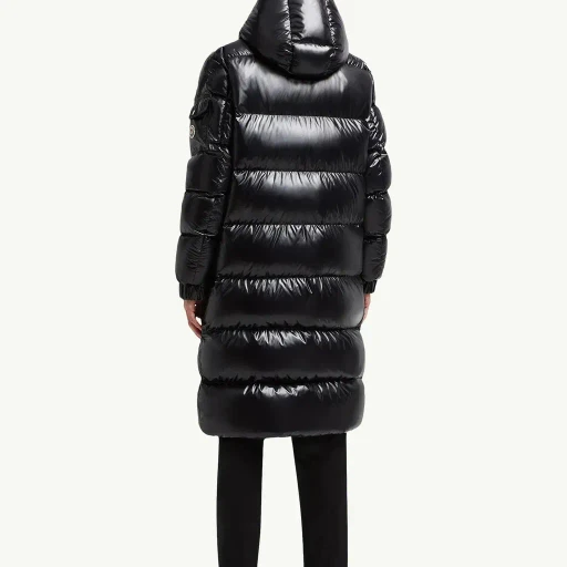 Hanoverian Hooded Square-Quilted Long Down Jacket