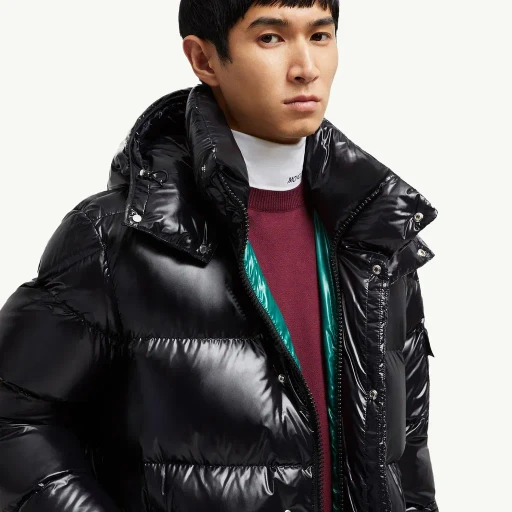 Hanoverian Hooded Square-Quilted Long Down Jacket