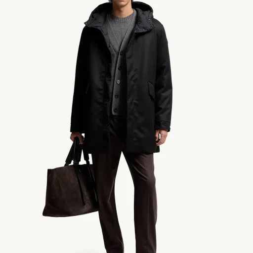 Merri Reversibe Wool Hooded Mid-Length Down Jacket