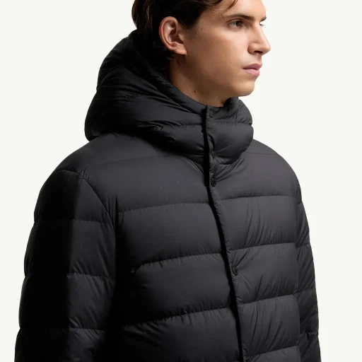Merri Reversibe Wool Hooded Mid-Length Down Jacket