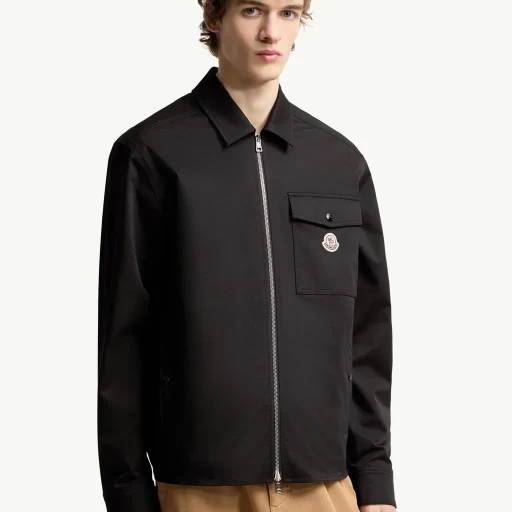 Cotton Blend Gabardine Shirt Jacket