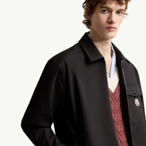 Cotton Blend Gabardine Shirt Jacket