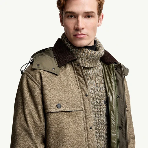 Kalinzu Cotton Moleskin Short Down Jacket