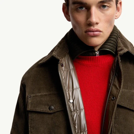 Ambroisie Corduroy Down Shirt Jacket