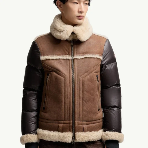 Argens Shearling & Nappa Down Jacket