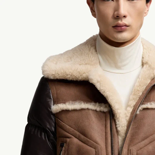 Argens Shearling & Nappa Down Jacket