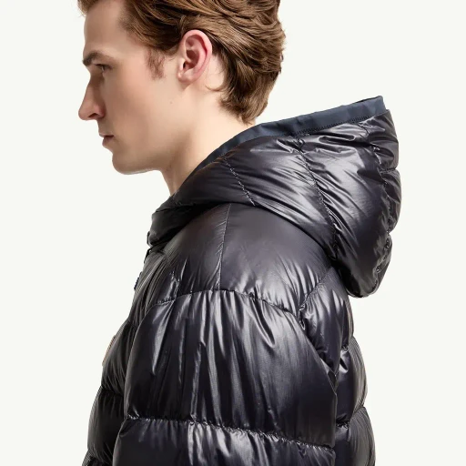 Berguns Reversible Hooded Down Bomber Jacket
