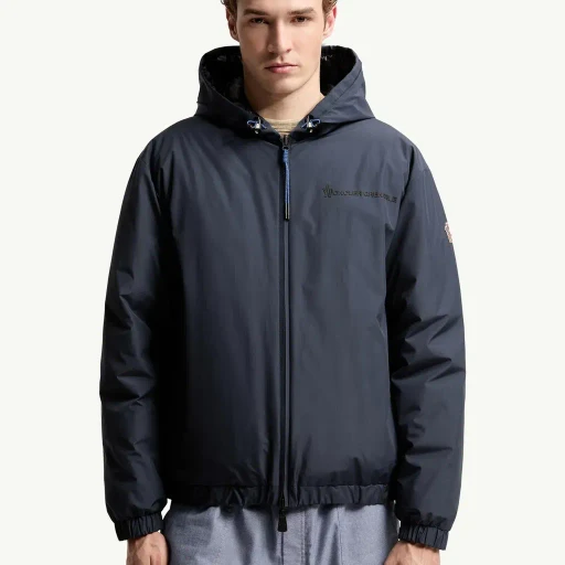 Berguns Reversible Hooded Down Bomber Jacket