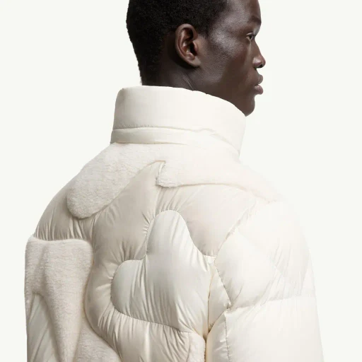 Candes Hooded Teddy Intarsia Short Down Jacket