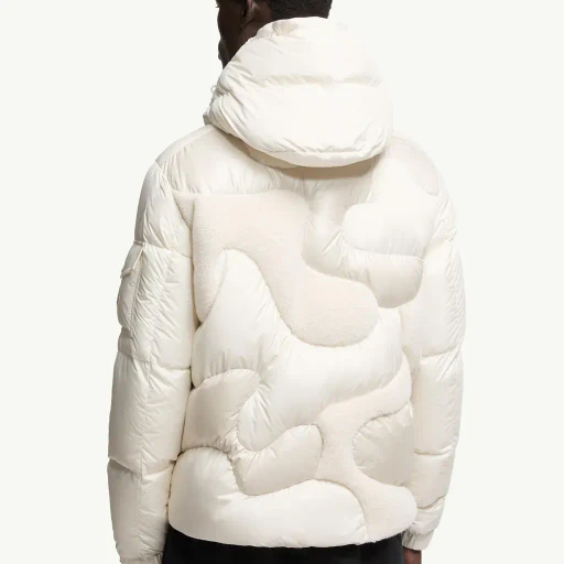 Candes Hooded Teddy Intarsia Short Down Jacket
