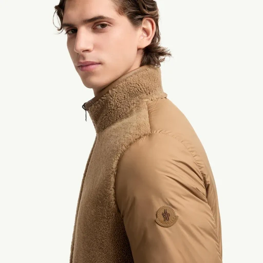 Crachin Reversible Shearling & Nappa Short Down Jacket