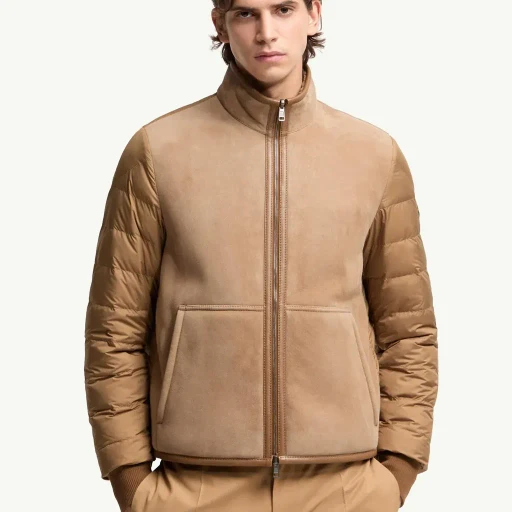 Crachin Reversible Shearling & Nappa Short Down Jacket