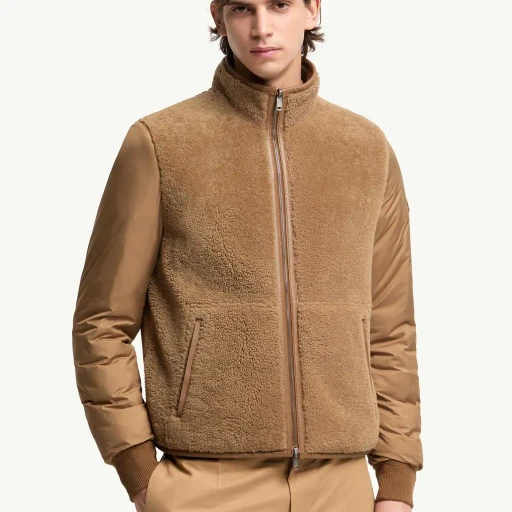 Crachin Reversible Shearling & Nappa Short Down Jacket