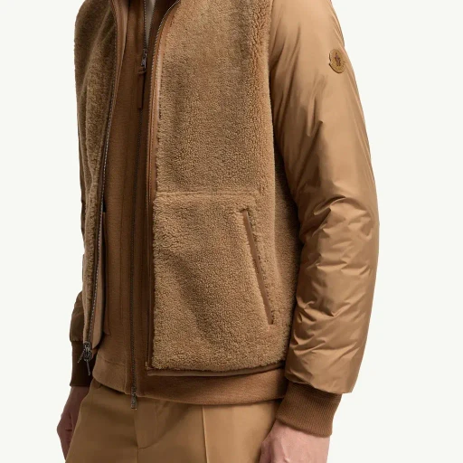 Crachin Reversible Shearling & Nappa Short Down Jacket