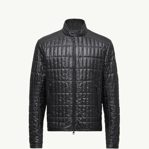 Lasne Vertical-Quilted Padded Biker Jacket