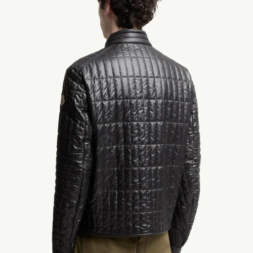 Lasne Vertical-Quilted Padded Biker Jacket