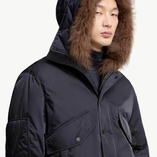 Breche Shearling-Trimmed Hooded Insulated Ski Jacket