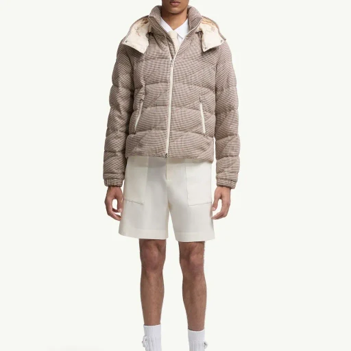 Psyllos Wool Blend Hooded Short Down Jacket