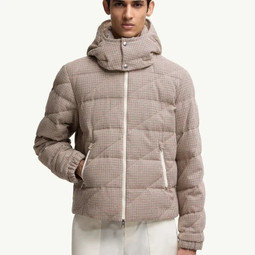 Psyllos Wool Blend Hooded Short Down Jacket