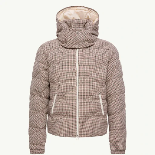 Psyllos Wool Blend Hooded Short Down Jacket