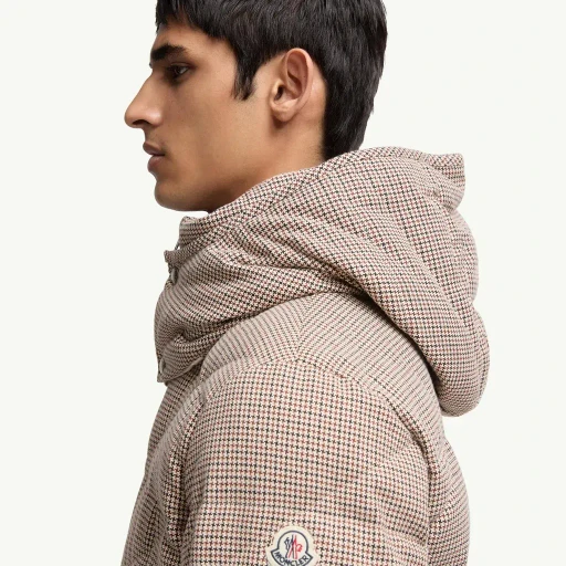 Psyllos Wool Blend Hooded Short Down Jacket