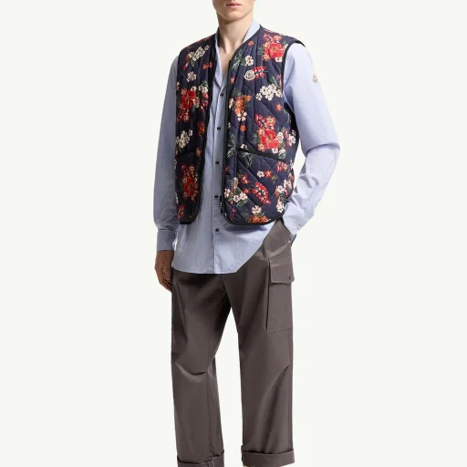 Franqui Reversible Floral Down Gilet