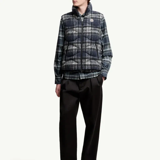 Sfakia Geometric-Quilted Wool Down Gilet