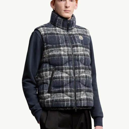Sfakia Geometric-Quilted Wool Down Gilet