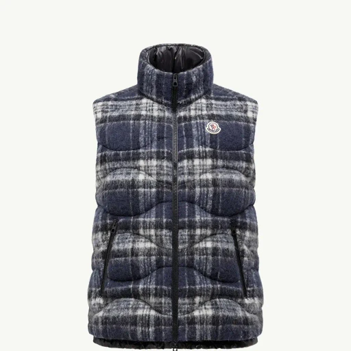 Sfakia Geometric-Quilted Wool Down Gilet