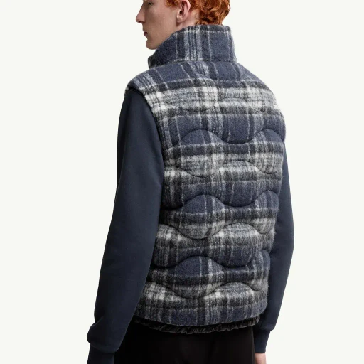Sfakia Geometric-Quilted Wool Down Gilet