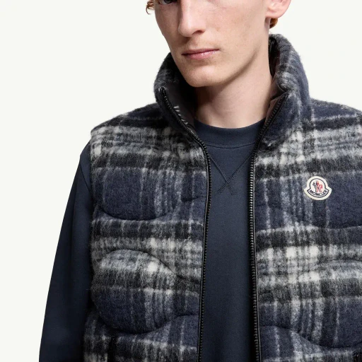 Sfakia Geometric-Quilted Wool Down Gilet