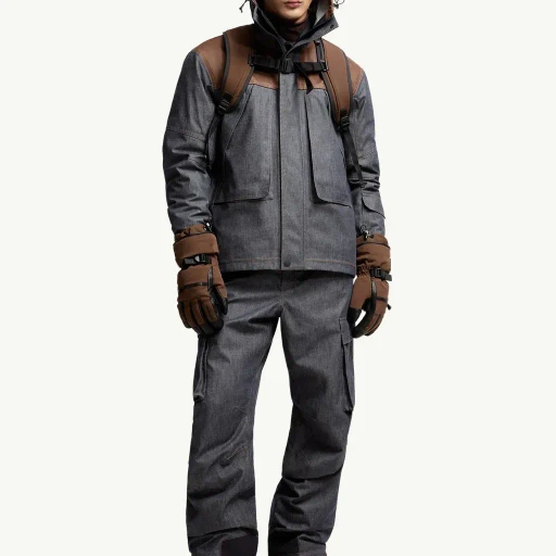 Langtang Hooded Denim Ski Jacket