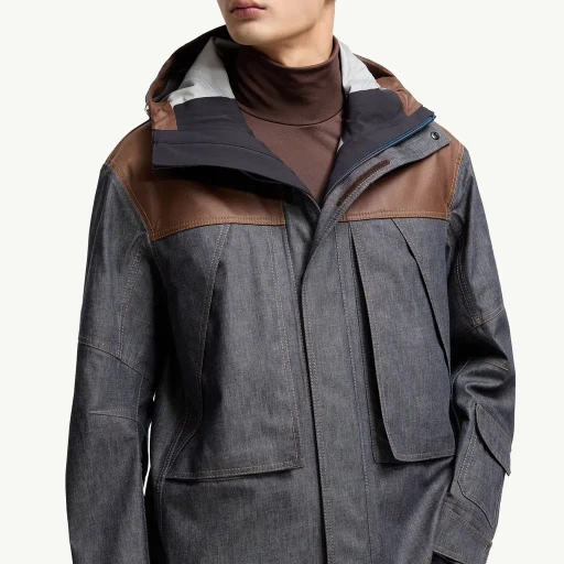 Langtang Hooded Denim Ski Jacket